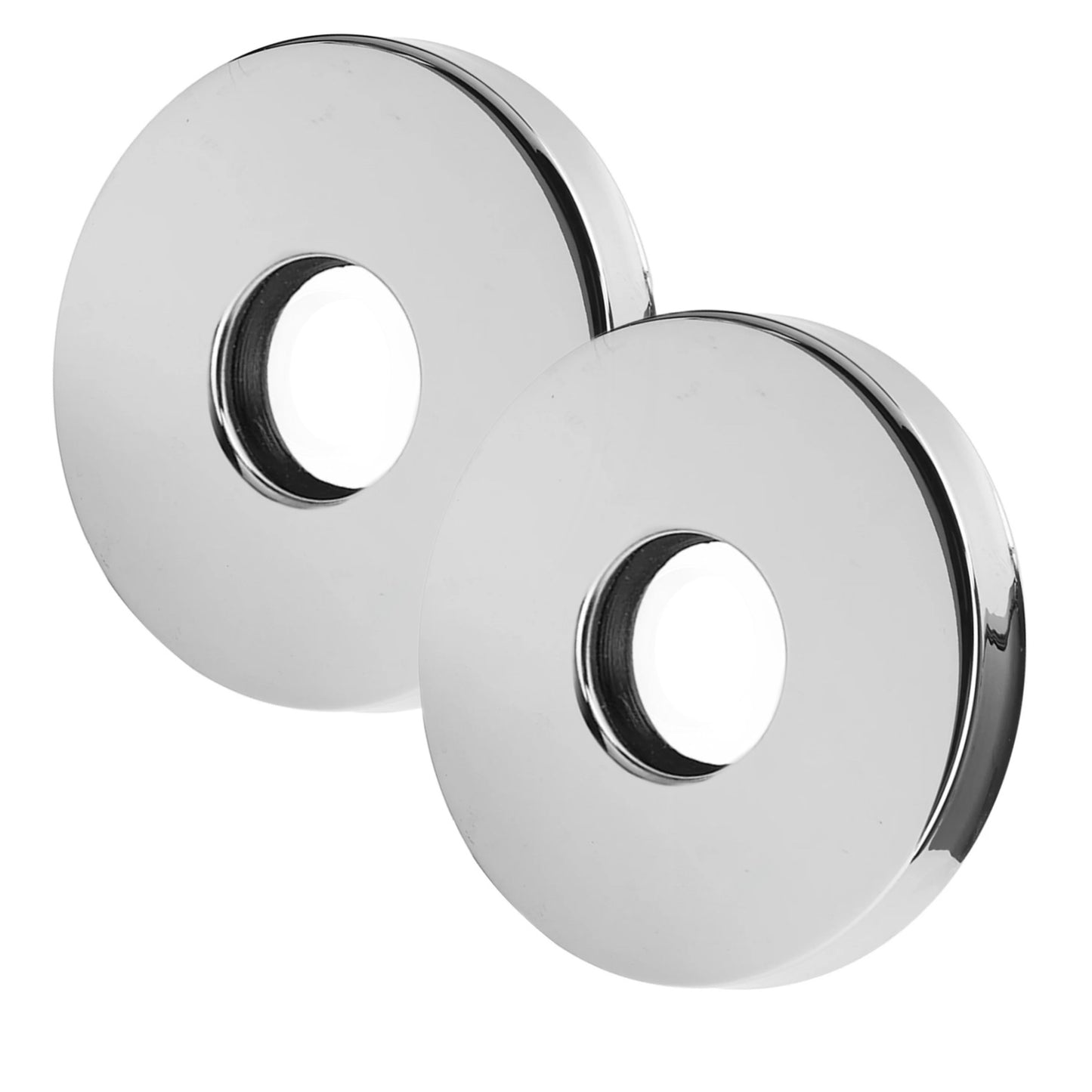Corla 2PC Shower Arm Flange 2.5” Round | Modern Universal Escutcheon Replacement Cover Plate