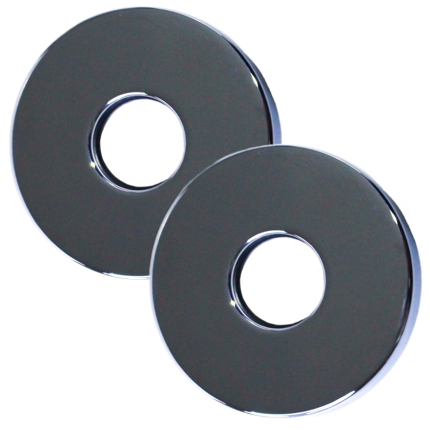 Corla 2PC Shower Arm Flange 2.5” Round | Modern Universal Escutcheon Replacement Cover Plate