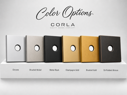 Corla 3.5" Shower Arm Flange Modern Extra Large Square Escutcheon Replacement Plate