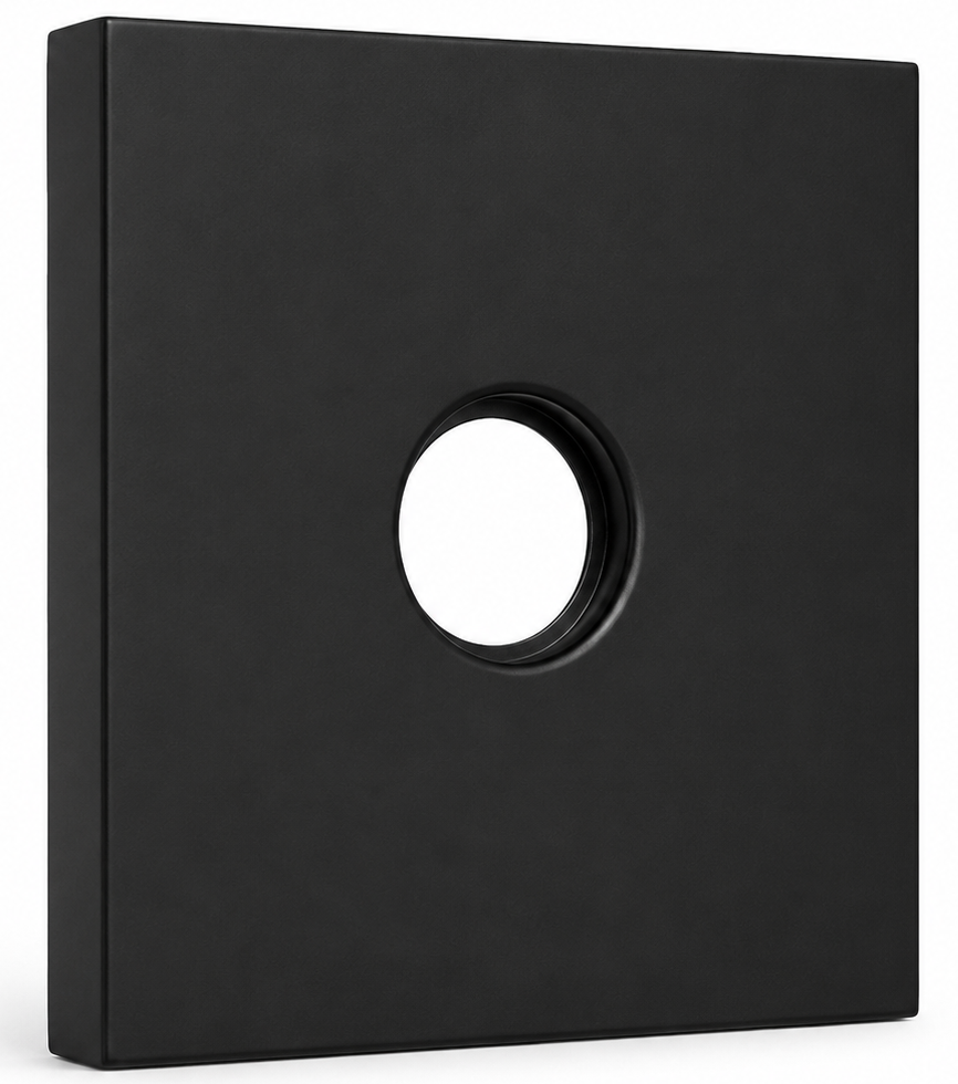Corla 3.5" Shower Arm Flange Modern Extra Large Square Escutcheon Replacement Plate