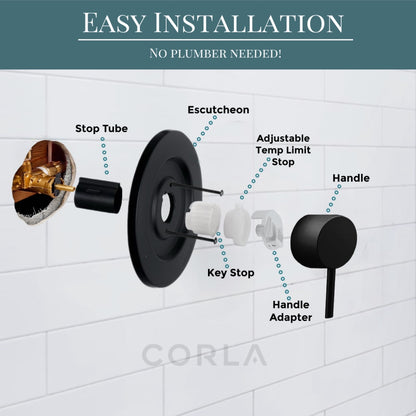 Posi Temp Shower Trim Replacement for Moen Align Pressure-Balancing Modern One Handle Lever Kit