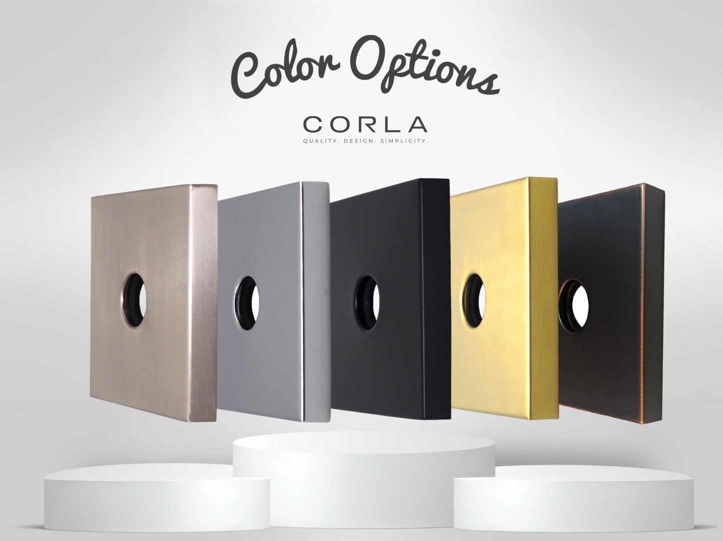 Corla 3.5" Shower Arm Flange Modern Extra Large Square Escutcheon Replacement Plate