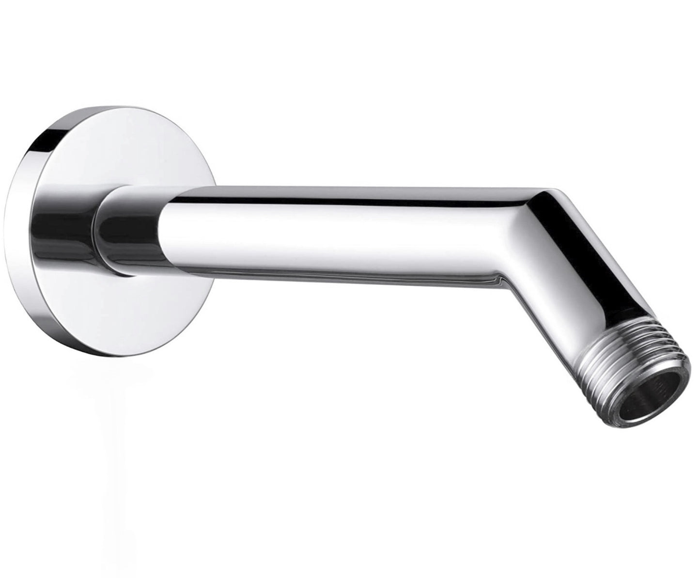 Corla Modern 7" Square Shape Shower Arm With Gasket Flange | Wall Mounted Stainless Steel Top Head Extension Replacement