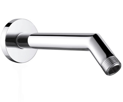 Corla Modern 7" Square Shape Shower Arm With Gasket Flange | Wall Mounted Stainless Steel Top Head Extension Replacement