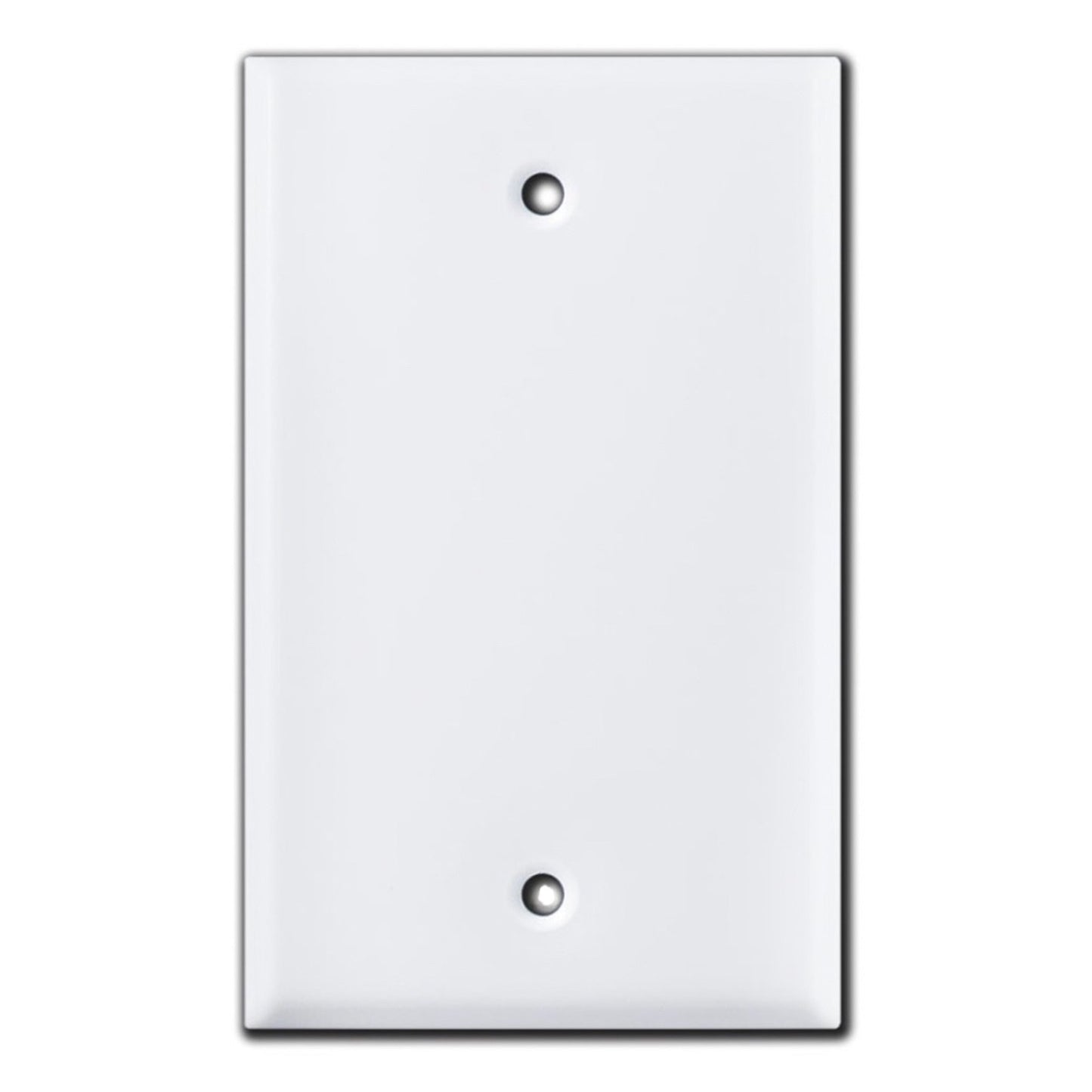 Metal Switch Plate Blank Outlet Light Cover Single and Double Gang White Rocker Decorative Smooth Large Size for GFCI Receptacle