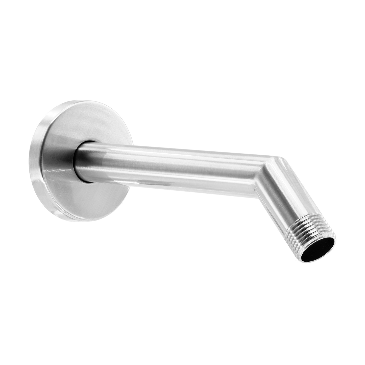 Corla Modern 7" Square Shape Shower Arm With Gasket Flange | Wall Mounted Stainless Steel Top Head Extension Replacement