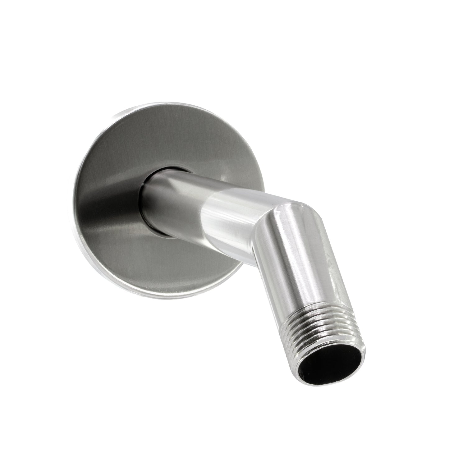 Corla Modern 7" Square Shape Shower Arm With Gasket Flange | Wall Mounted Stainless Steel Top Head Extension Replacement