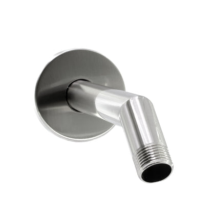 Corla Modern 7" Square Shape Shower Arm With Gasket Flange | Wall Mounted Stainless Steel Top Head Extension Replacement